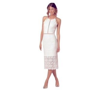Cynthia Rowley White Lace-up Dress